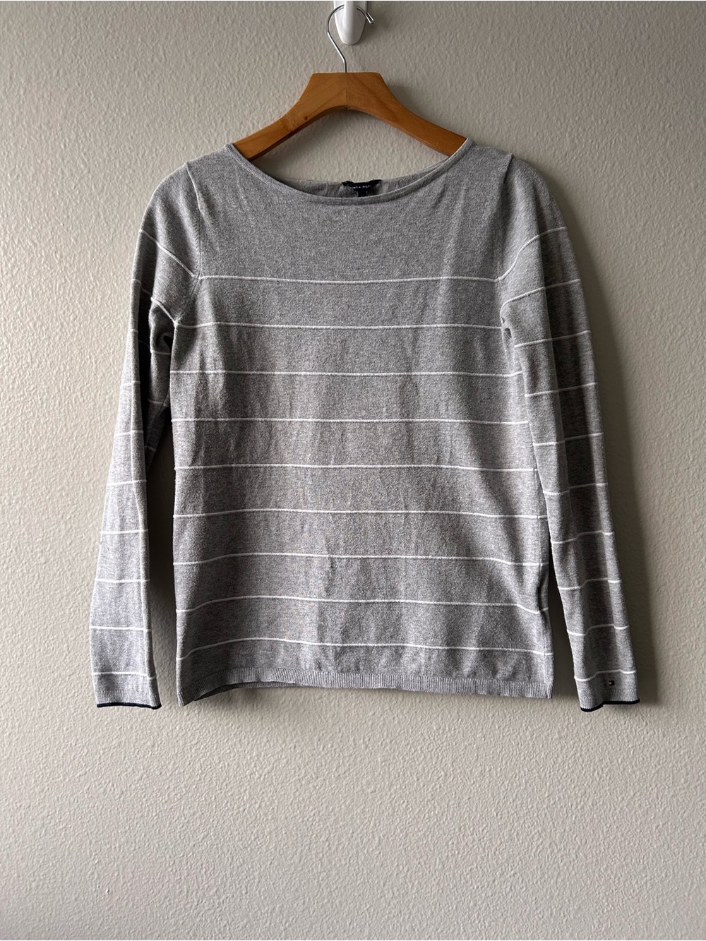 Tommy Hilfiger Grey Striped Women's top - Classic Boatneck